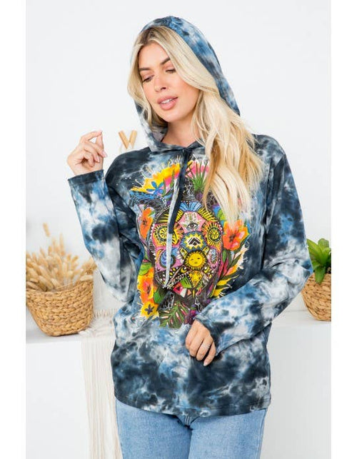 Tortoise Print Unisex Tie-Dye Hoodie (TH-1670) | WILD FLIER GIFTS AND APPAREL