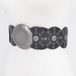 Faux Leather Multi Eyelet Round Western Belt: SL | WILD FLIER GIFTS AND APPAREL