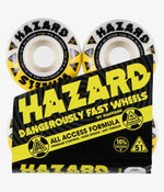 Madness Hazard Melt Down Radial Wheels (White Yellow) 51mm 101a 4 Pack Skateboard Wheels