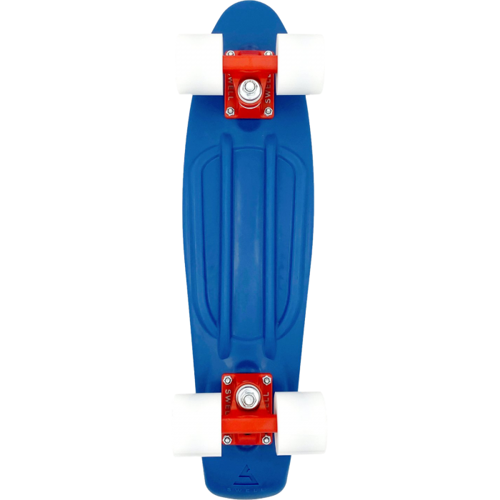 Oceans Swell 22” Cruiser Skateboard Complete-Red, Blue, and White