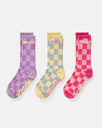 Impala Skate Sock 3 Pack - Check