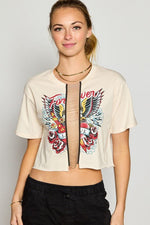Forever Love Middle Chain Cropped Top | WILD FLIER GIFTS AND APPAREL