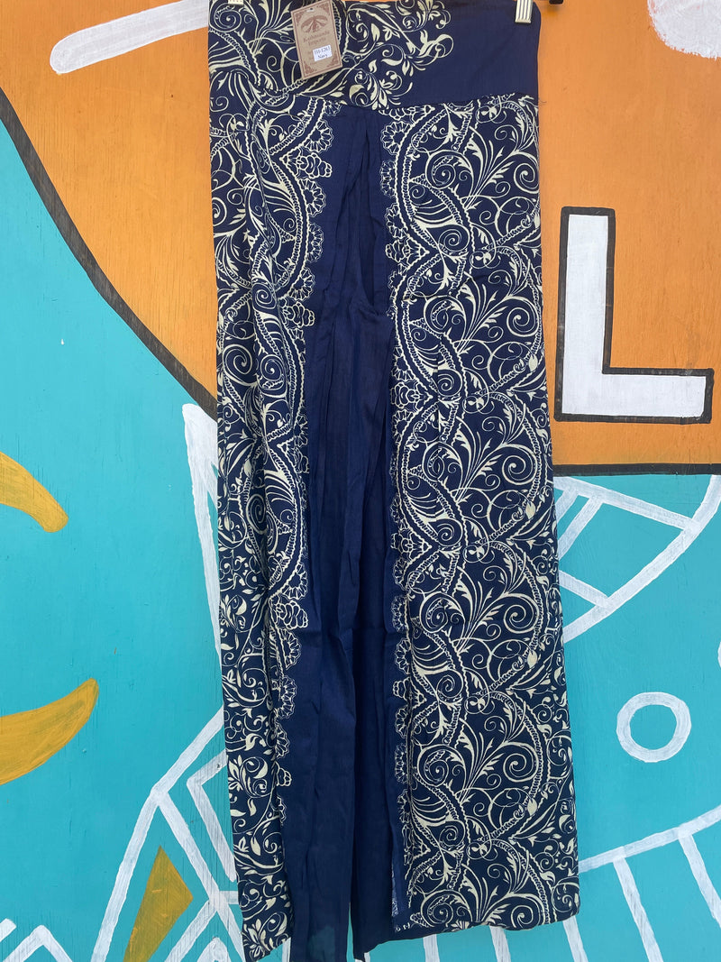 Autumn Paisley Print Split Front Pants | WILD FLIER GIFTS AND APPAREL