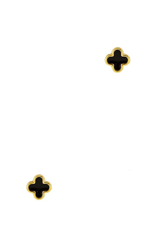 Metal Mini Clover Stud Earrings