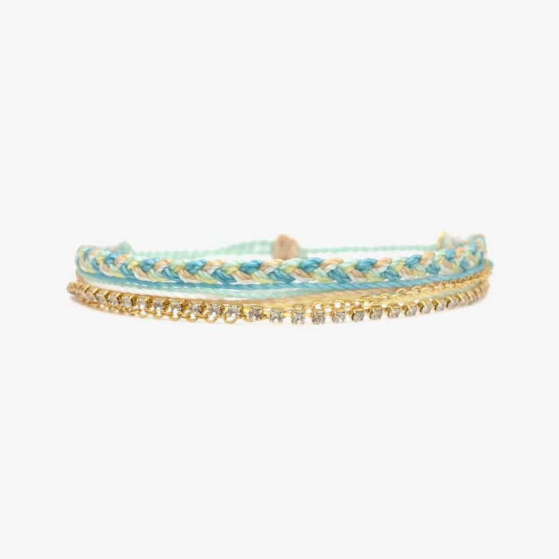 Pura Vida Opening Act Laguna String and Chain Gold Bracelet