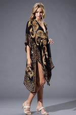 Brown Yellow Multicolored Kimono | WILD FLIER GIFTS AND APPAREL