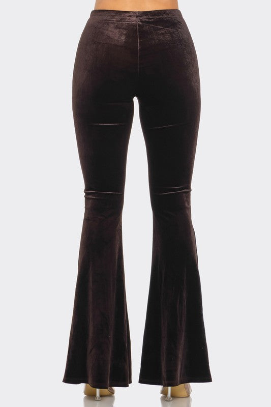 Velvet Long Flared Pants | WILD FLIER GIFTS AND APPAREL