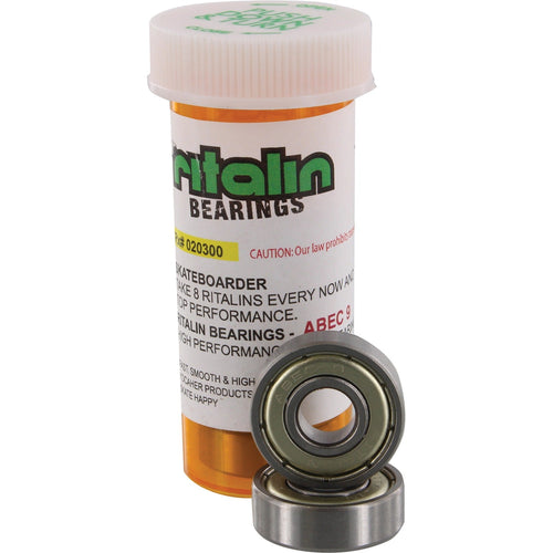 Ritalin Bearings 8mm ABEC 9 Chrome Skateboard Bearings | WILD FLIER GIFTS AND APPAREL