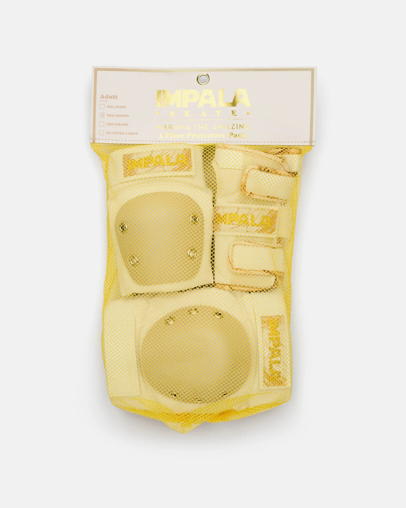 Impala Marawa Gold Adult Protective Skate 3 Pad Set