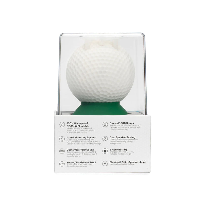 Speaqua The Barnacle Pro 100% Waterproof 8g Bluetooth 2.0 Speaker - Golf | WILD FLIER GIFTS AND APPAREL