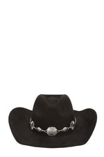 Cowboy Hat with Vintage Metal Chain Accent