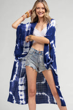 Macchia di Ruggine Tie Dye Kimono With Crochet Accent - WILD FLIER GIFTS AND APPAREL