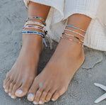 Lotus and Luna Beaded Anklets