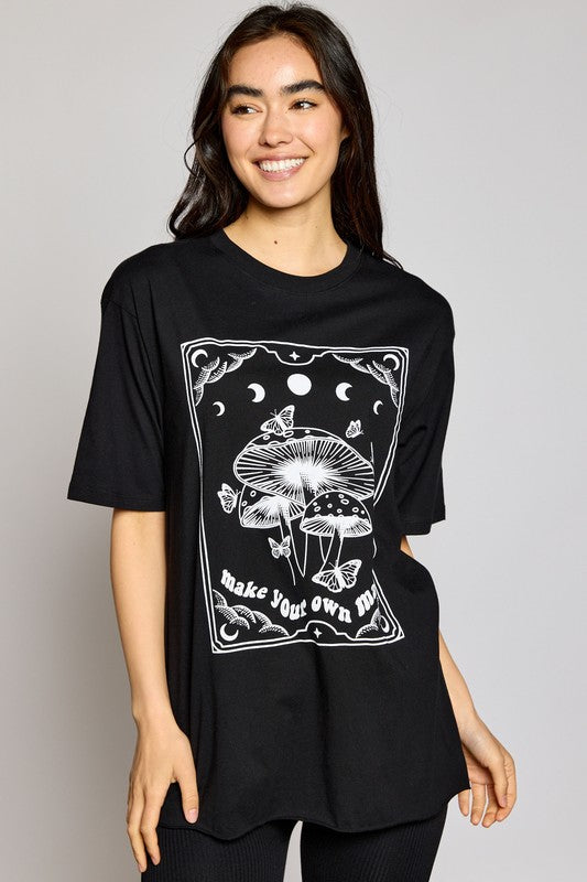 “Make Your Own Magic” Graphic Boyfriend Tunic Tee