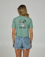 Salty Crew Ocean Spray Crop Tee - Sage | WILD FLIER GIFTS AND APPAREL