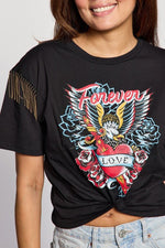 Forever Love Eagle Fringe Top | WILD FLIER GIFTS AND APPAREL
