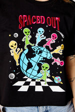 Spaced Out Alien Graphic Crop Tee