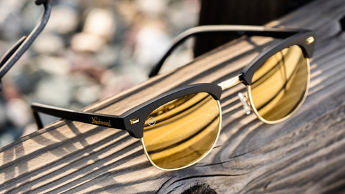 Knockaround Black Gold Brooklines Unisex Polarized Sunglasses | WILD FLIER GIFTS AND APPAREL