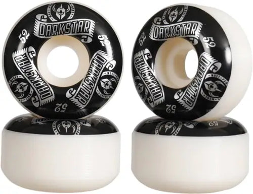 Darkstar Skateboards Arc White/ Silver Skateboard Wheels- 52mm 99a (Set of 4)