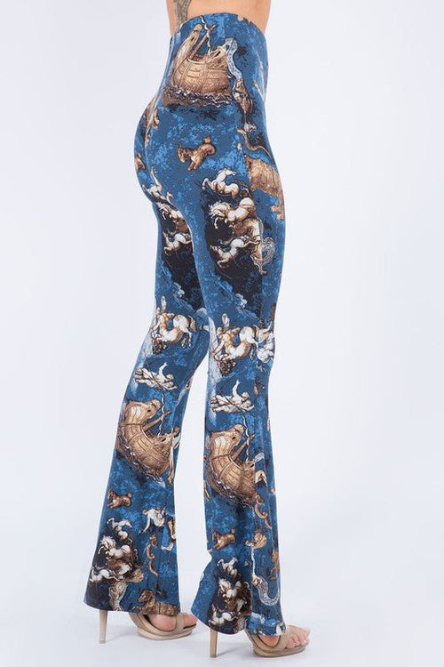 Horoscope Printed Flared Long Pants | WILD FLIER GIFTS AND APPAREL