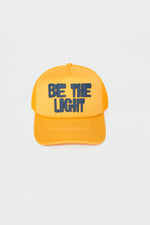 Spiritual Gangster Yellow Gold Be The Light Trucker Hat - WILD FLIER GIFTS AND APPAREL