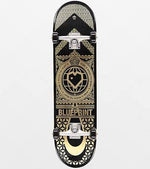 Blueprint Home Heart 8.12” Black & Gold Skateboard Complete | WILD FLIER GIFTS AND APPAREL