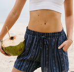 Lotus and Luna Lahu Tribal Print Rayon Cabana Shorts | WILD FLIER GIFTS AND APPAREL