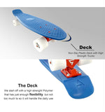 Oceans Swell 22” Cruiser Skateboard Complete-Red, Blue, and White | WILD FLIER GIFTS AND APPAREL