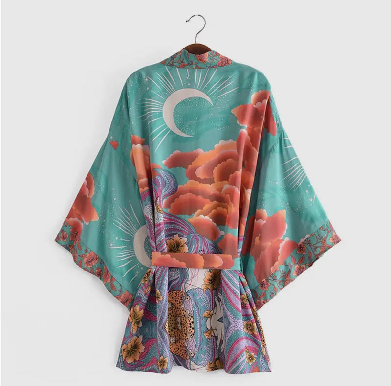 Bohemian Moon Kimono - Small Size | WILD FLIER GIFTS AND APPAREL