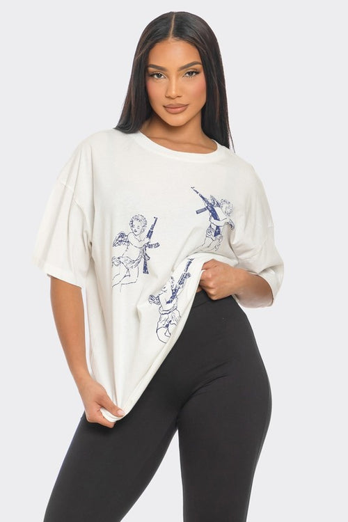 Angels & Guns Oversized Tee