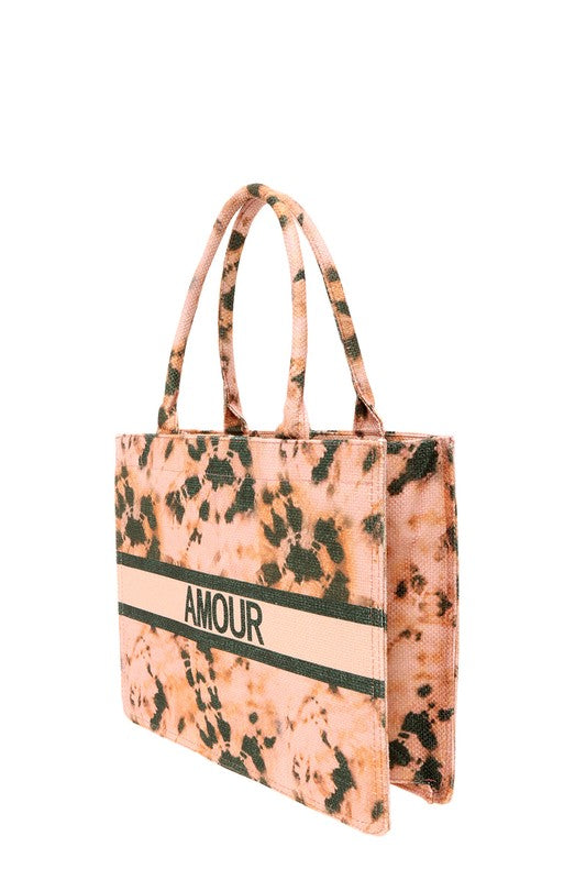 Amour Geometric Oblique Book Tote Bag