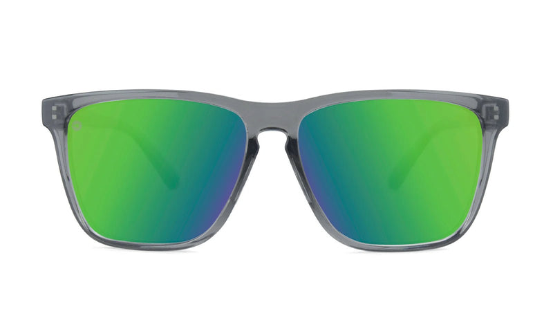 Knockaround Clear Grey / Green Moonshine Fast Lanes Sport Unisex Polarized Sunglasses | WILD FLIER GIFTS AND APPAREL