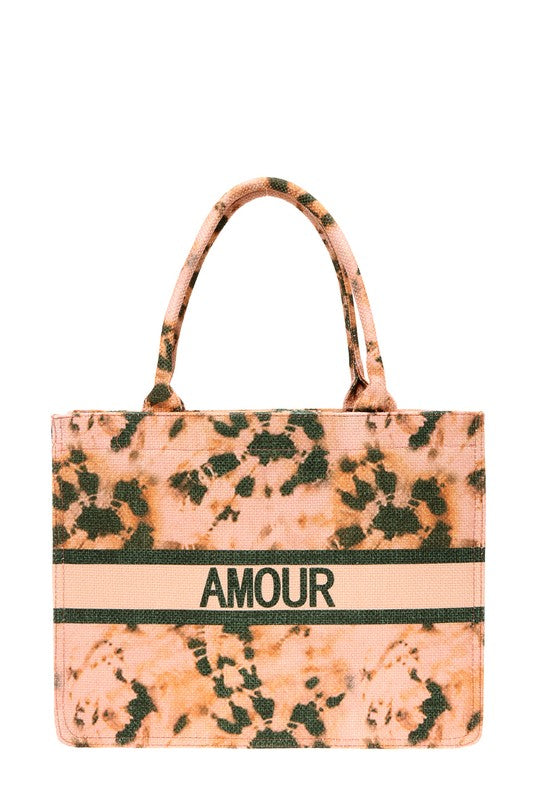 Amour Geometric Oblique Book Tote Bag