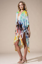 Painted Multicolored Kimono | WILD FLIER GIFTS AND APPAREL