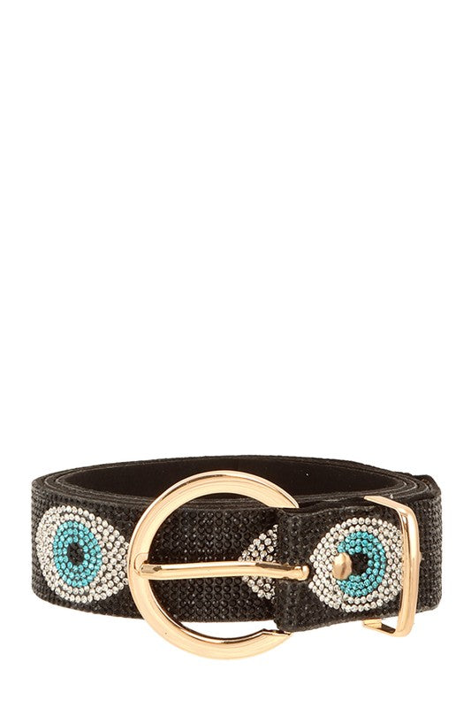 Rhinestone Evil Eye Belt