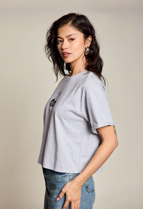 Cherry 8 Ball Graphic Crop Tee | WILD FLIER GIFTS AND APPAREL