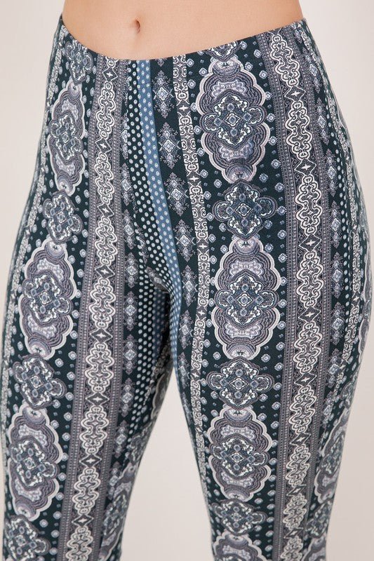 Navy Patterned Flared Pants | WILD FLIER GIFTS AND APPAREL