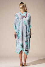 Aqua Multicolored Kimono | WILD FLIER GIFTS AND APPAREL