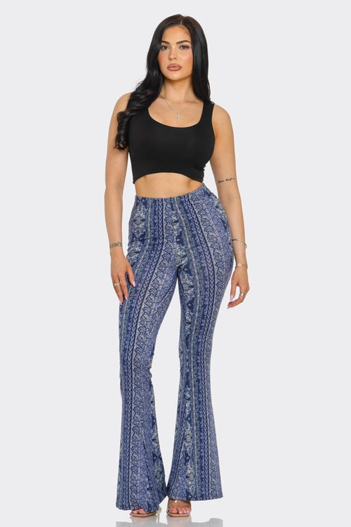 Blue Dream Boho Flared Pants | WILD FLIER GIFTS AND APPAREL