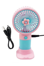 Flower Pastel Matte Portable Handheld Electric Fan with Phone Dock | WILD FLIER GIFTS AND APPAREL