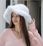 Winter Fluffy Fur Bucket Hats | WILD FLIER GIFTS AND APPAREL