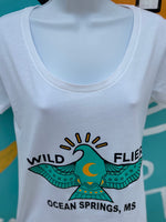 Wild Flier Logo Boat Neck Women’s T-Shirts