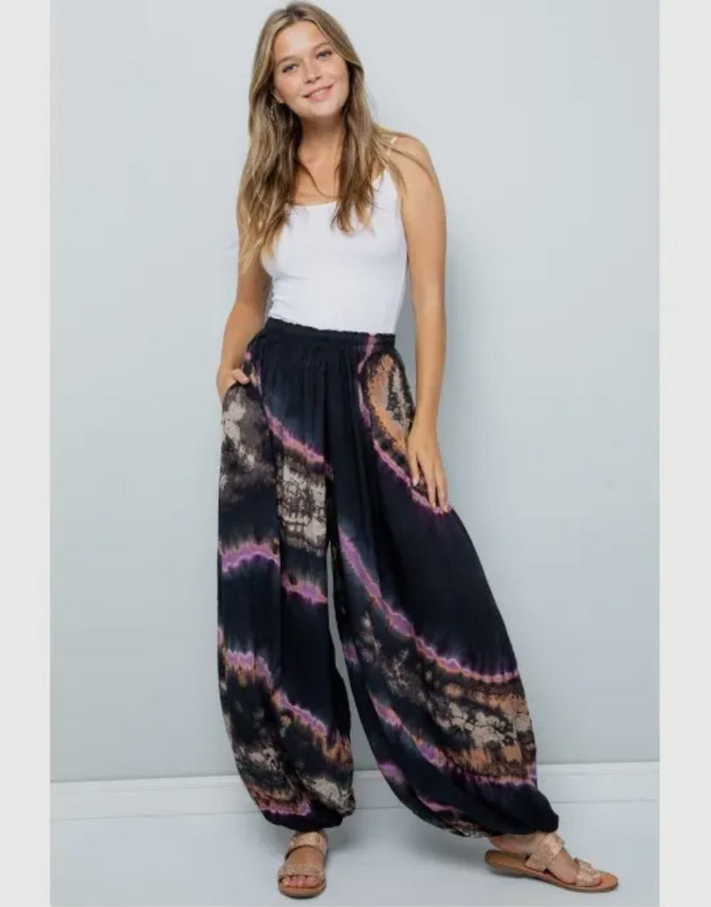 Indigo Geode Tie Dye Harem Pant (TH-1532) | WILD FLIER GIFTS AND APPAREL