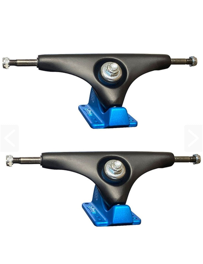 Gullwing Charger 9.0" Black/Blue Skateboard Longboard Trucks | Set of Two(2) | WILD FLIER GIFTS AND APPAREL