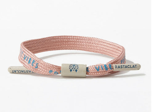 Rastaclat Marbled Vibes Dusty Rose Single Lace Signature Bracelet - WILD FLIER GIFTS AND APPAREL