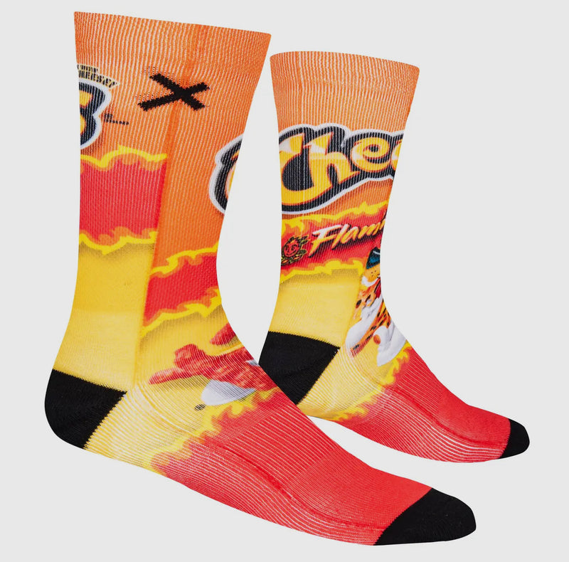 Odd Sox Cheetos Flamin Hot - Men Crew Straight Socks