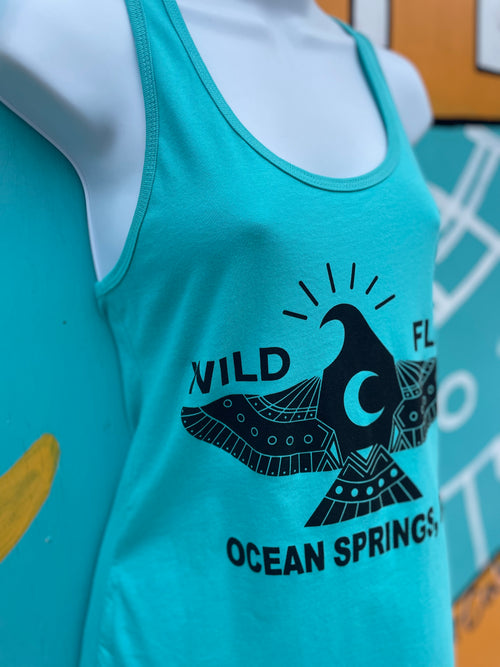 Wild Flier Totem Logo Women’s Racerback Tanks