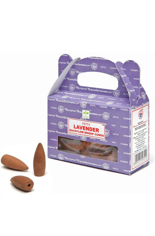 Satya Lavender Backflow Incense Cones | WILD FLIER GIFTS AND APPAREL