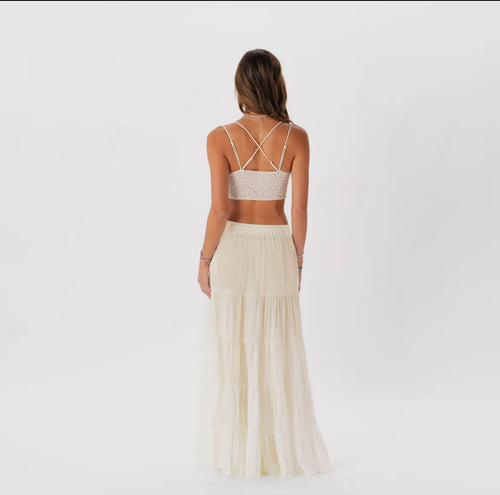 Lotus and Luna Cream Shipwrecked Maxi Skirt - WILD FLIER GIFTS AND APPAREL