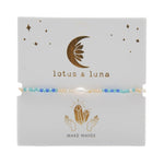 Lotus and Luna Goddess Crystal Stone Bracelet Collection | WILD FLIER GIFTS AND APPAREL